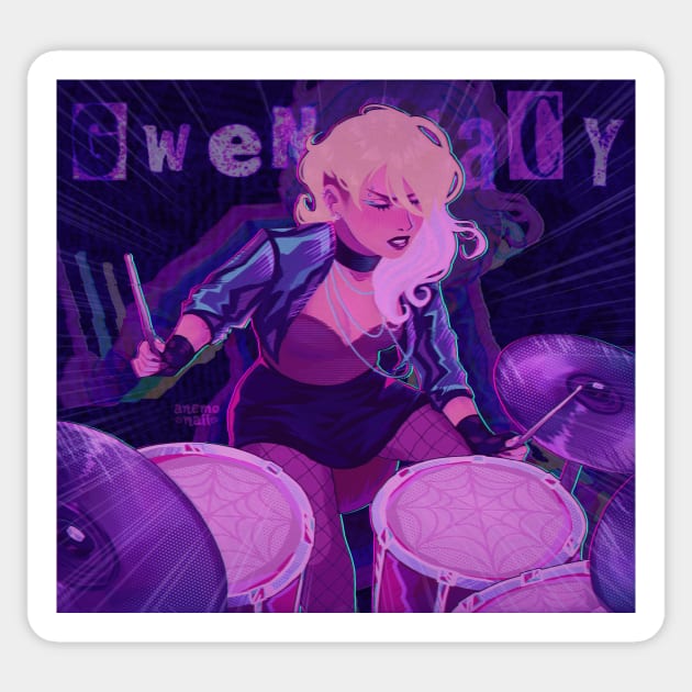 Gwen Stacy Sticker by Anemonaii